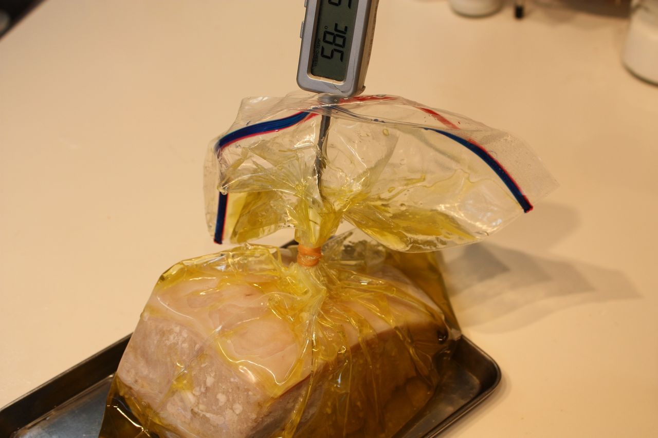 豚肉の低温調理 60度 さて中心温度は Harumao Papaのblog