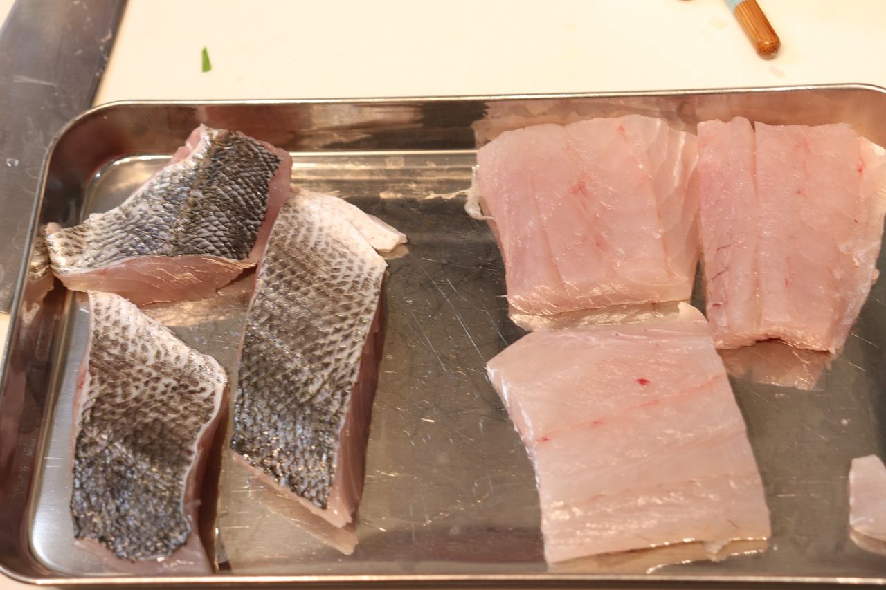 スズキのムニエルと低温調理 ちょっと失敗 鱸を食べつくす その２ Harumao Papaのblog