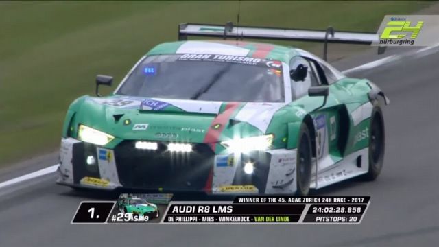 【ニュル24 2017】アウディR8LMS29号車のクルー「クソが！もうダメだ」→「え？勝てるんじゃね？うおおおおおお」→優勝ｗ  #Nur24jp #N24h