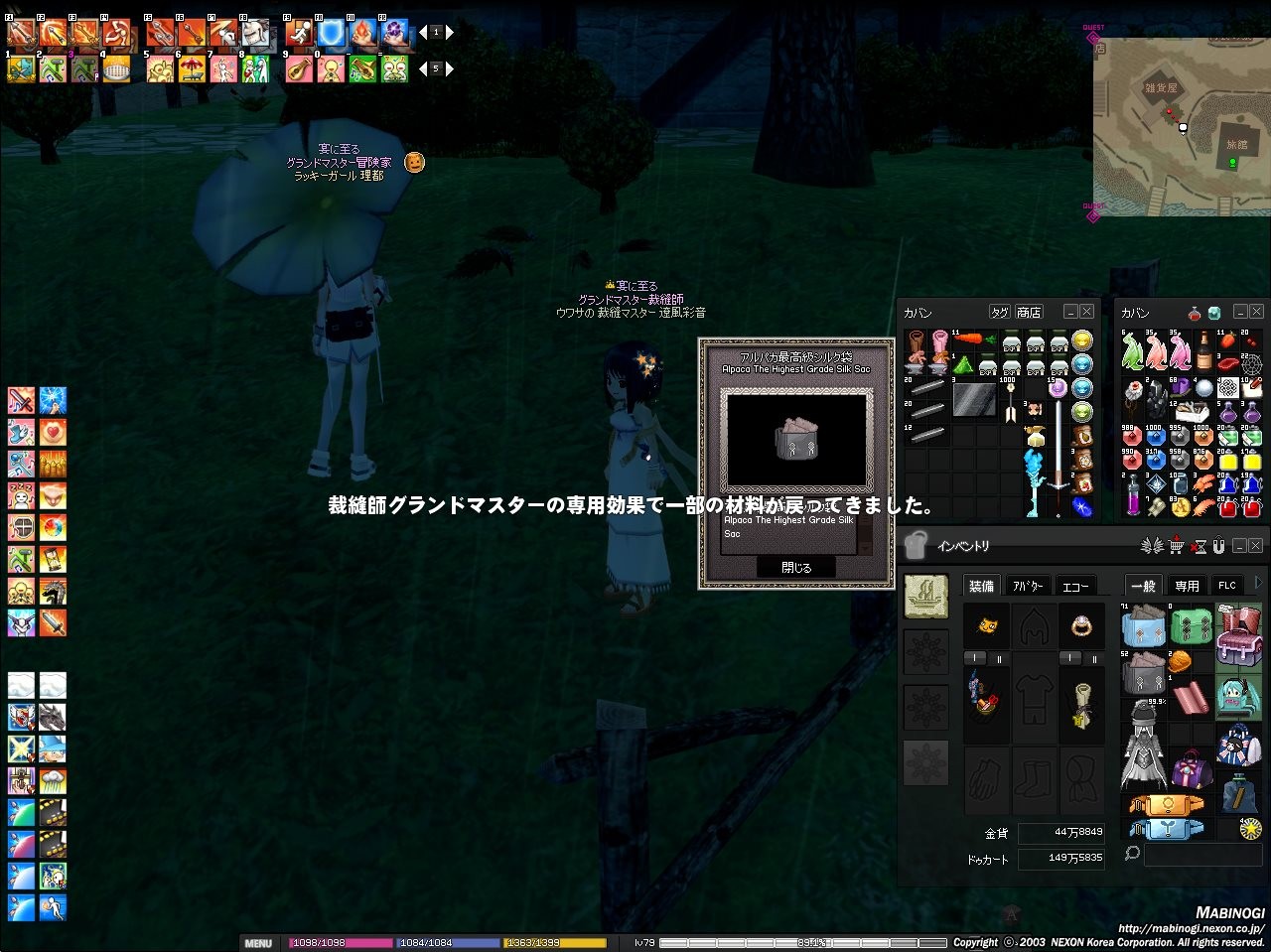 今日の裁縫 ウィザードローブアーマー 彩姉のティルコ観察日記