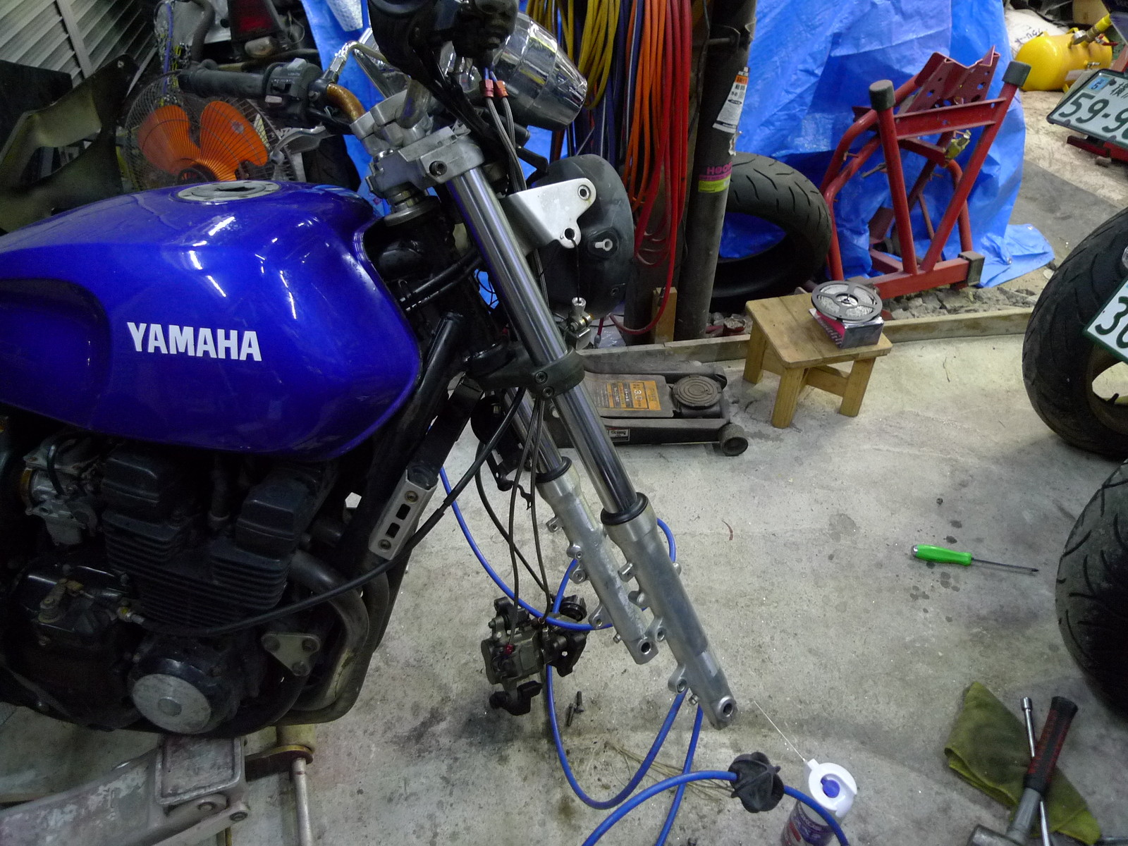 563 事故車のXJR400を直してみる！その1 : 神奈川横浜☆春ノ木