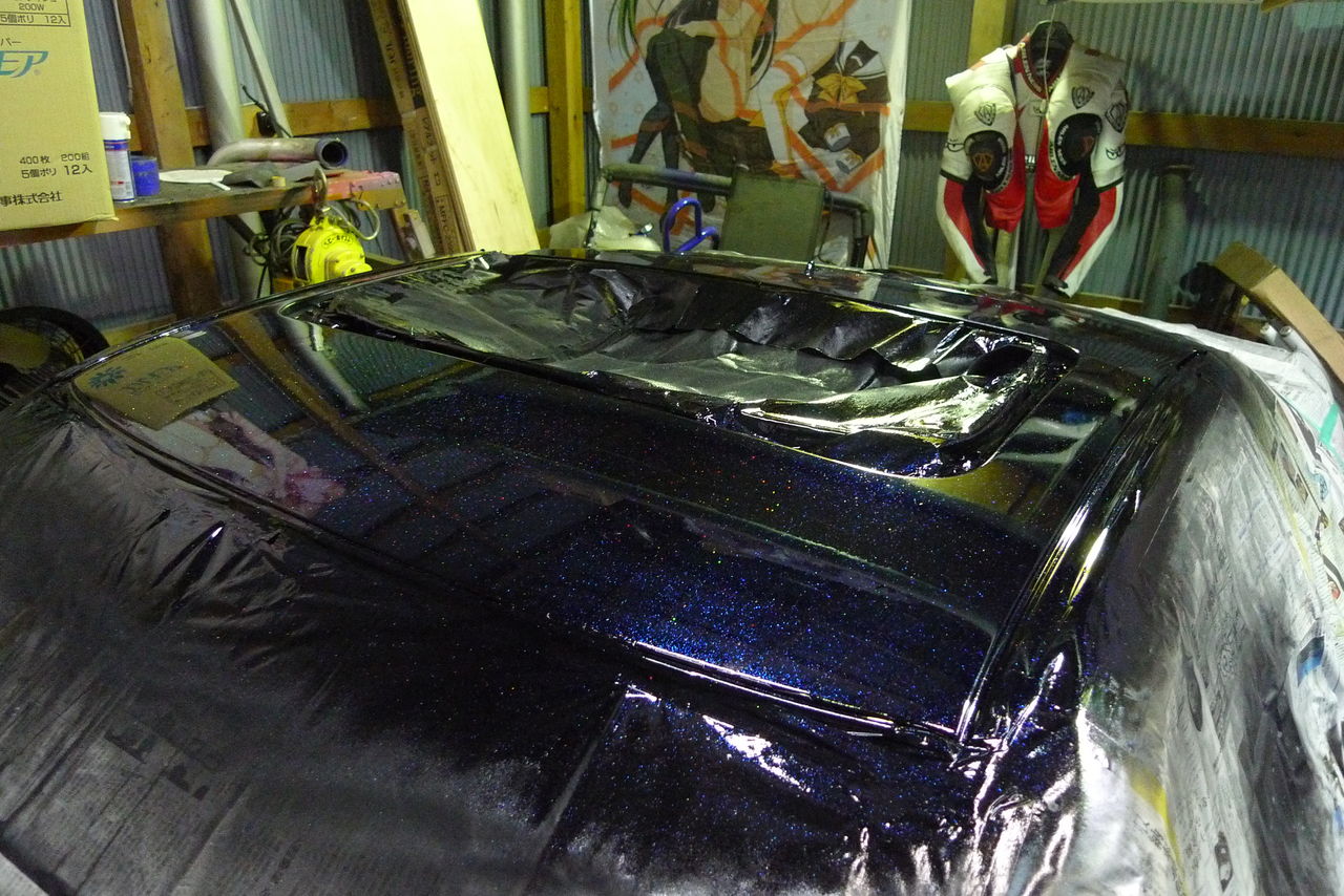 192 とある痛車の屋根塗装の中盤戦模様 週末の木崎湖オイル交換会準備 神奈川横浜 春ノ木レーシング公式ブログ