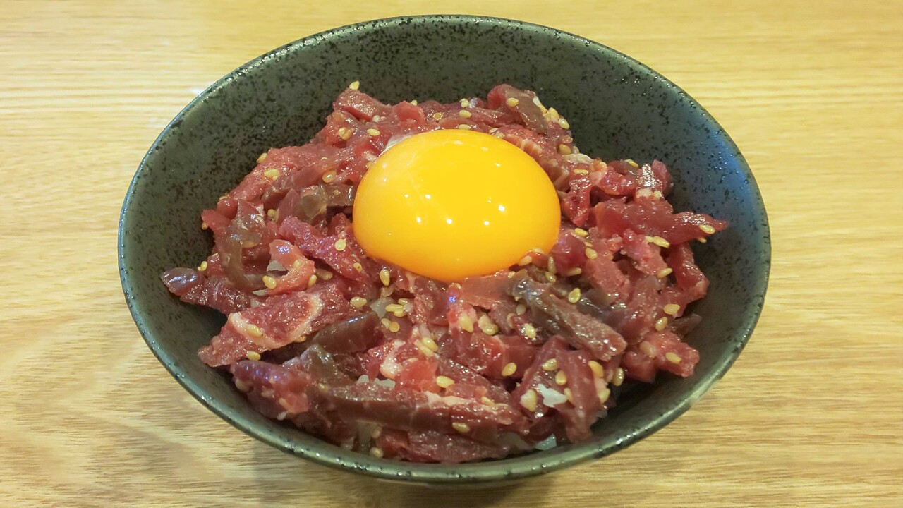 ユッケ風牛肉生ハムtkg はるパパ 三度の飯よりtkg ユッケ風牛肉生ハムtkg はるパパ 三度の飯よりtkg