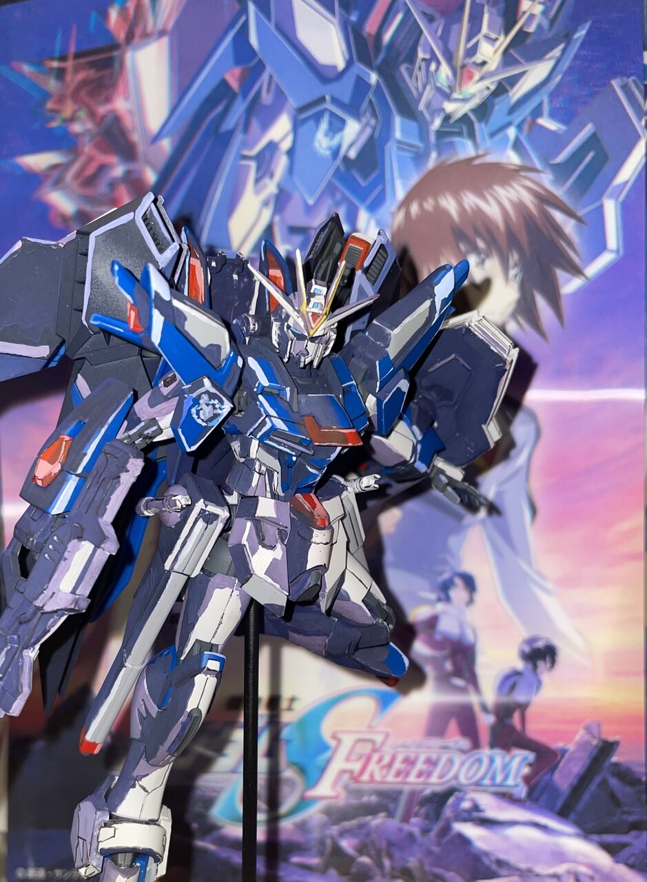 ガンダムSEED　フリーダム　プラモデルポスター 機動戦士ガンダム SEED FREEDOM ポスター風 ライジング
