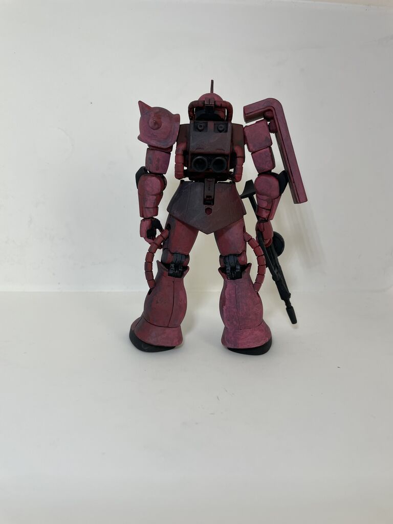 HGUC シャア専用ザクⅡ レビュー、アクリルガッシュ塗装