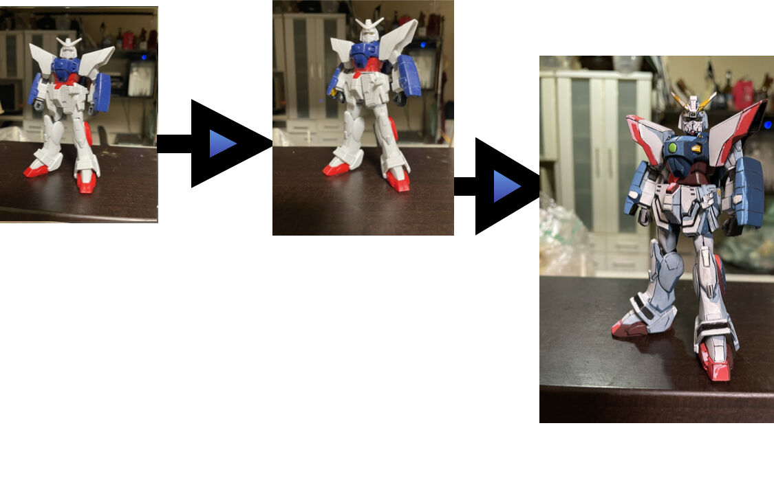お手軽【旧キット改造】 機動武闘伝 Gガンダム シャイニングガンダム