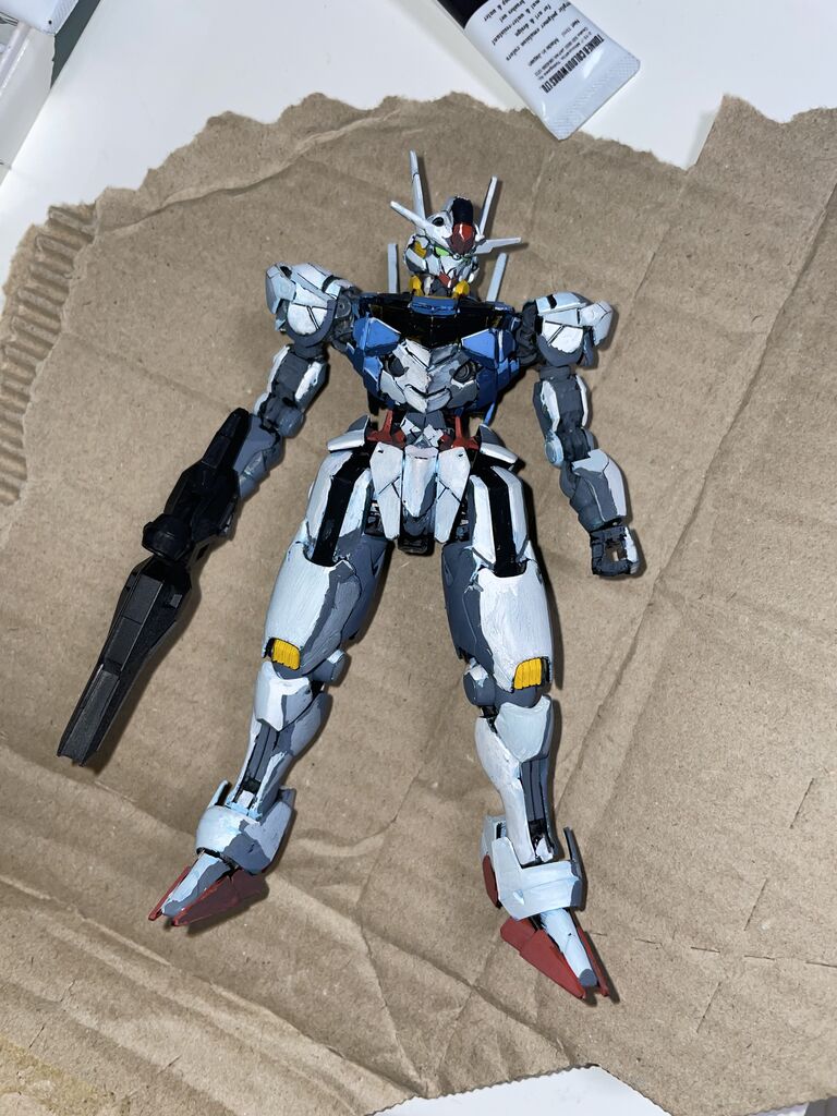 HG ガンダムエアリアル アクリルガッシュ絵の具 アニメ塗り全