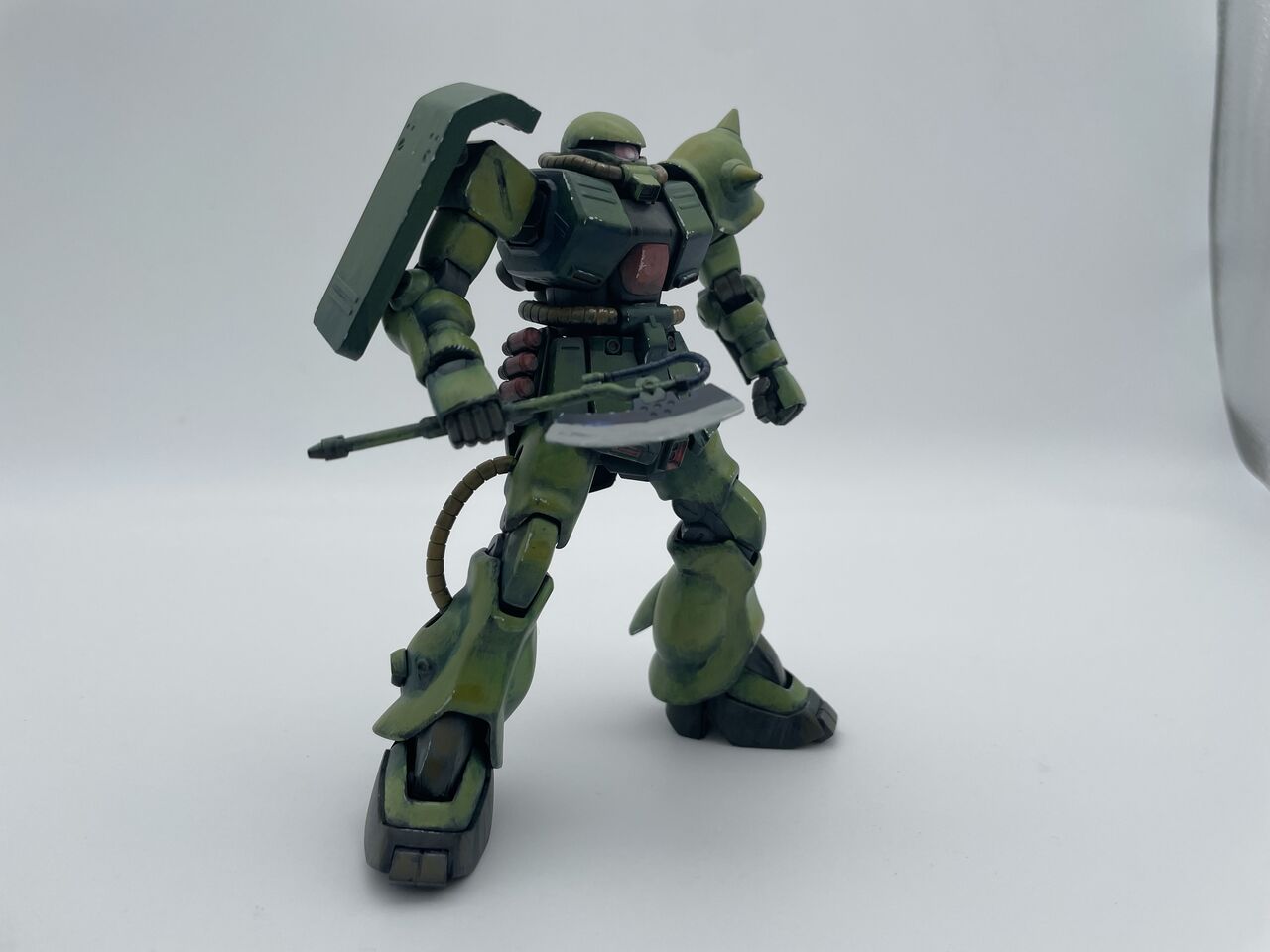 制作】HGUC 1/144 ザクII改 筆塗り黒立ち上げ、全塗装