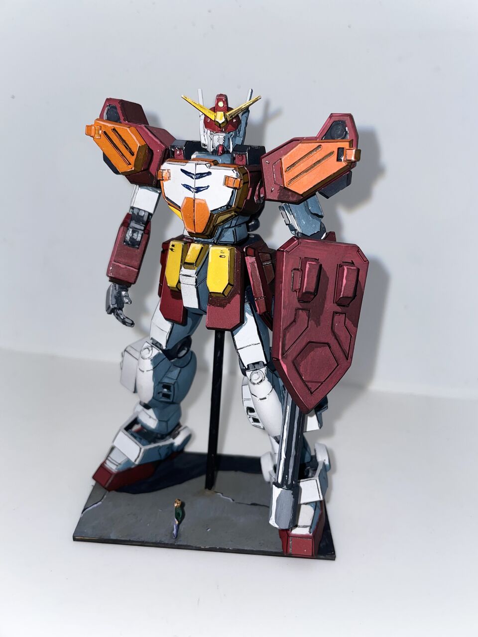 【ウェザリング塗装】HGAC 1/144ガンダムヘビーアームズ全塗装完成品 HGAC ガンダム ヘビーアームズ アニメ塗り全塗装、レビュー