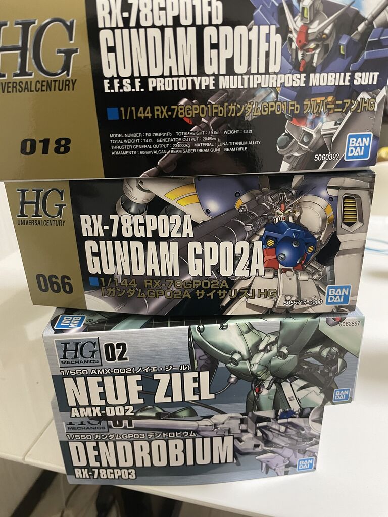 HGUC 試作1号機 GP01 ゼフィランサス 絵の具全塗装 完成