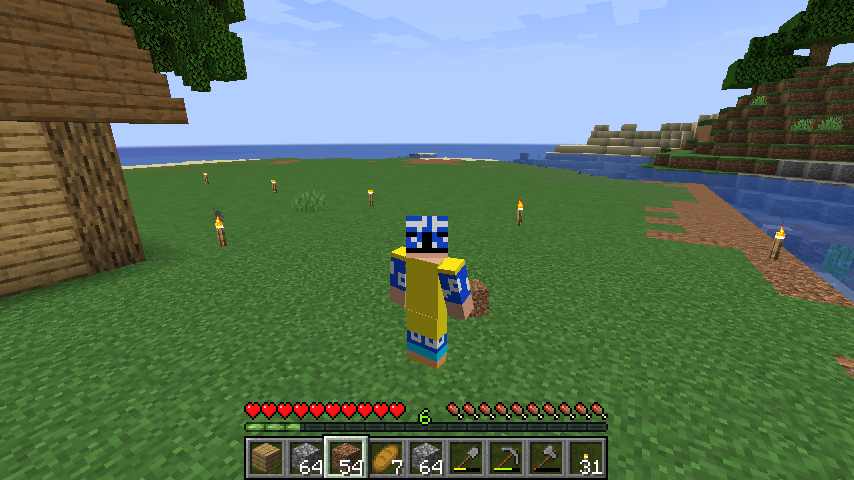 はせピンのバニラのマイクラ日記 畑とブランチマイニング はせピンのマイクラ日記