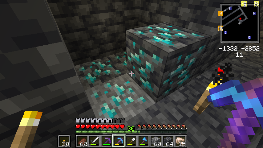 ほぼバニラのマイクラ日記 砂漠村ブランチマイニングと交易 はせピンのマイクラ日記