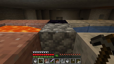 孤島でgo 1 15と自動丸石製造機 はせピンのマイクラ日記