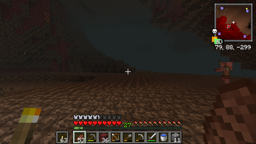 ほぼバニラのマイクラ日記 ネザー探索 はせピンのマイクラ日記