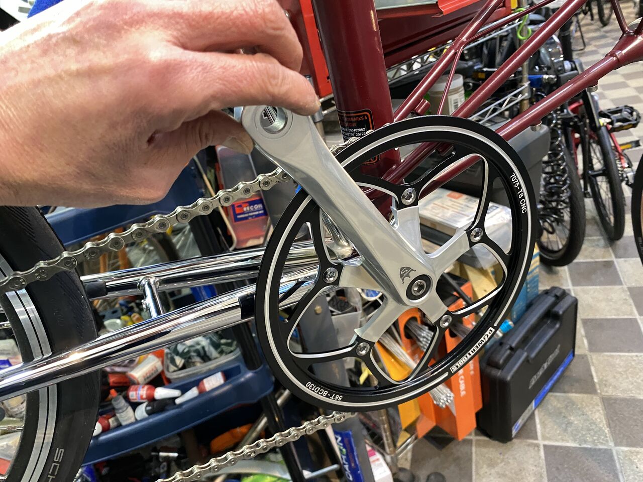 自転車 ハイとローが逆