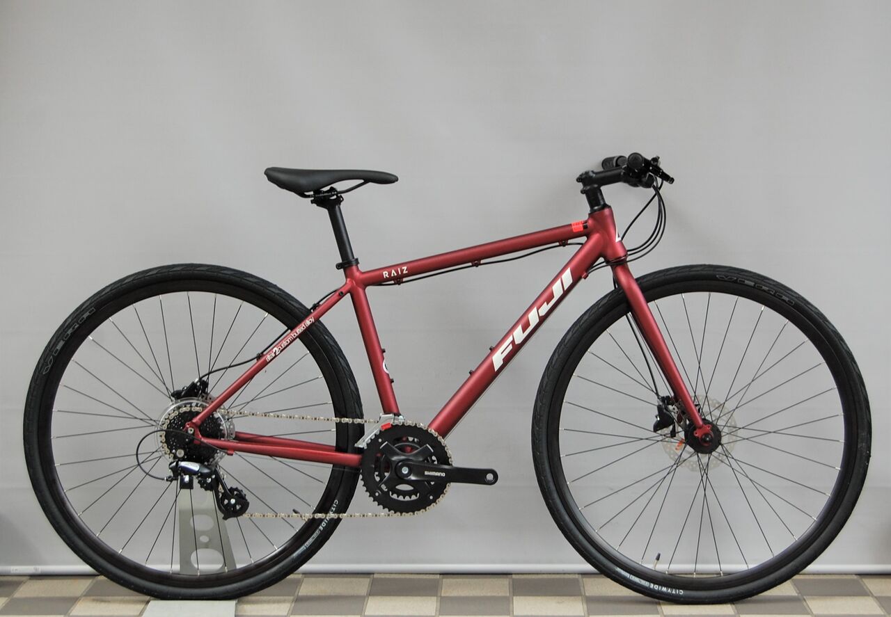 オシャレ★クロスバイク★ワインレッド★フルオーダー FUJI RAIZ DISC マットワイン入荷！【橋輪Blog】 : 橋輪