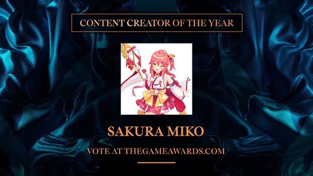 【GOTY】ホロライブ・さくらみこさん、世界的ゲーム賞「The Game Awards」クリエイター部門にノミネートされるｗｗｗｗｗ