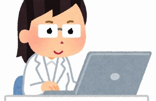 computer_hakui_doctor_woman