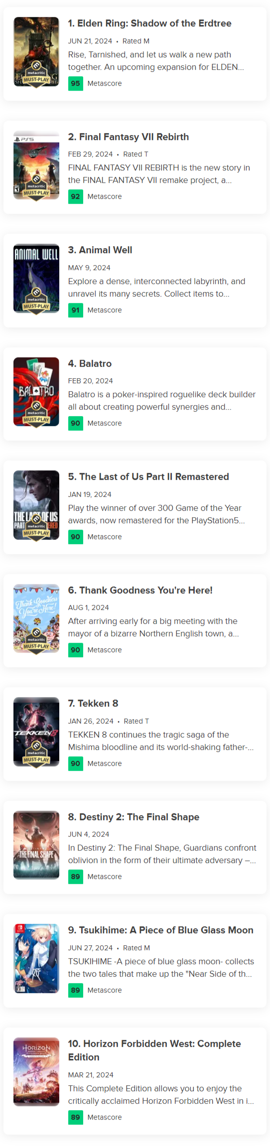 Best Games This Year - Metacritic - www.metacritic.com