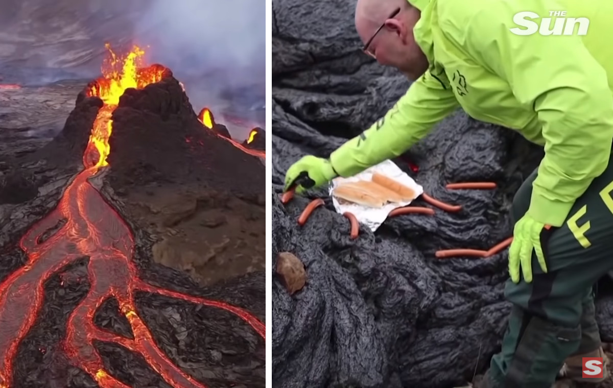 迫力の映像 アイスランドの活火山噴火の様子がドローンで撮影される ハトポ