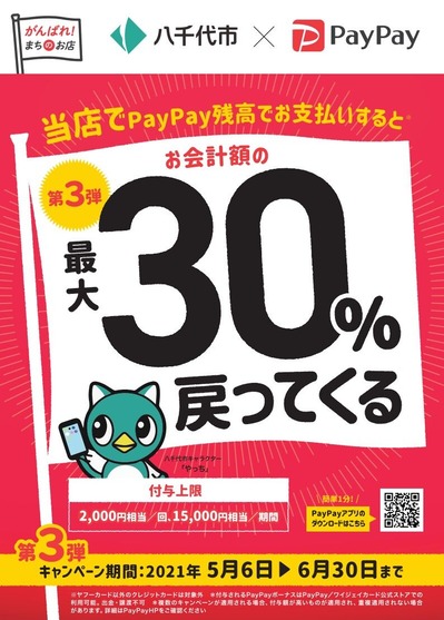 ペイペイ30％2021-04-19