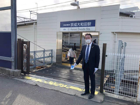 駅頭の様子2021-04-05