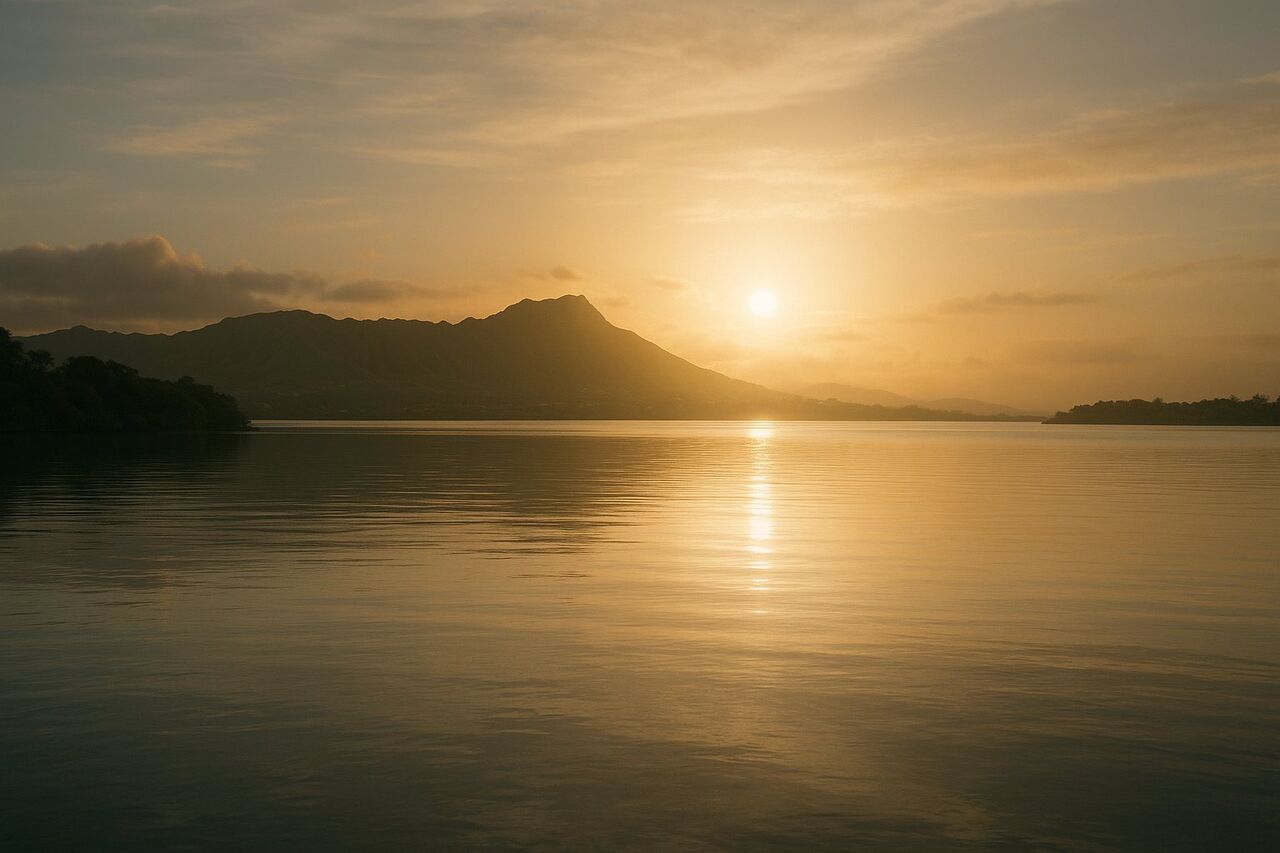 真珠湾をイメージした風景