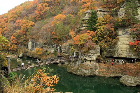 塔のへつり 紅葉