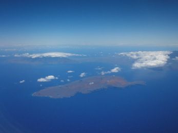 オアフ島への機内景色2