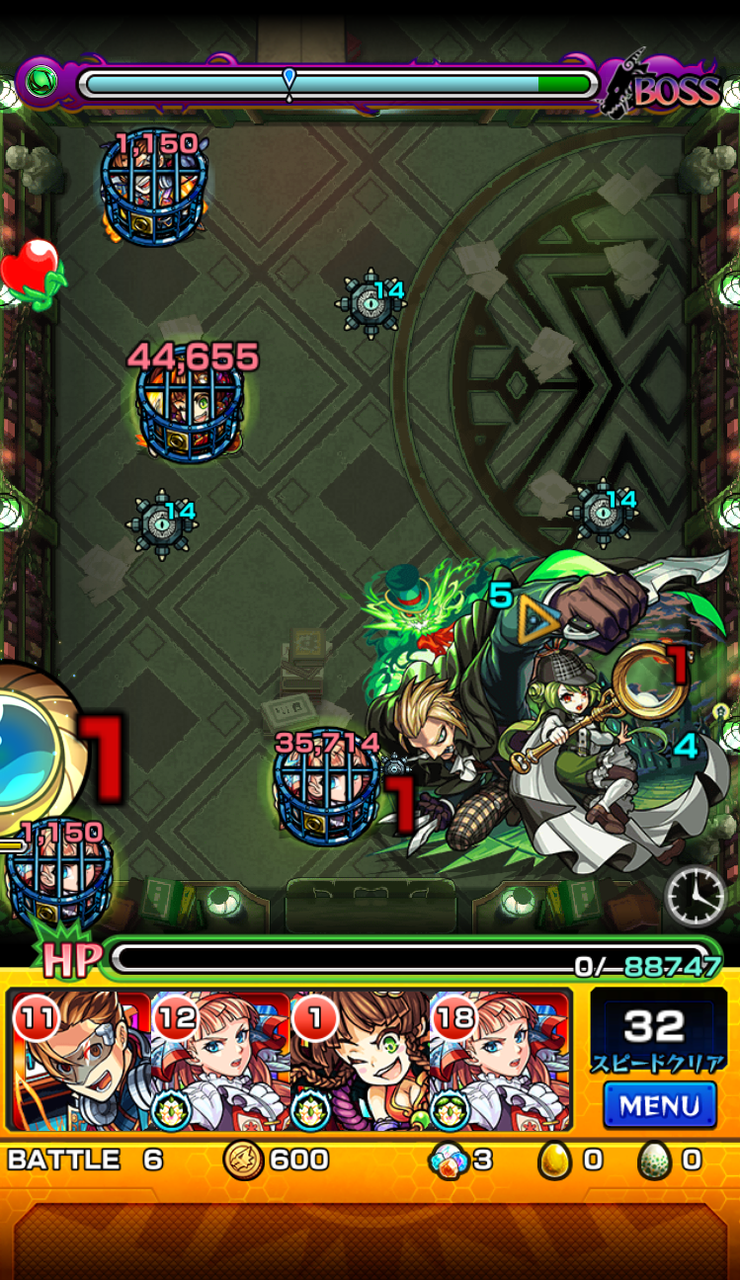爆絶マグ メル初降臨 時間いっぱいのラストチャンスでクリアなるか ホークのモンスト攻略日記