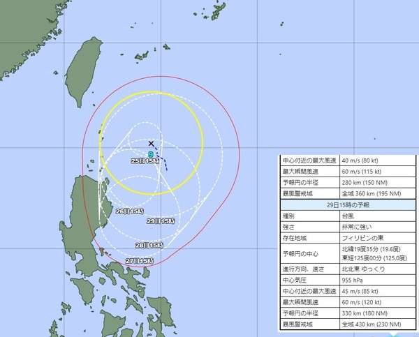 台風9号(サオラー)さん、何がしたいのか分からない