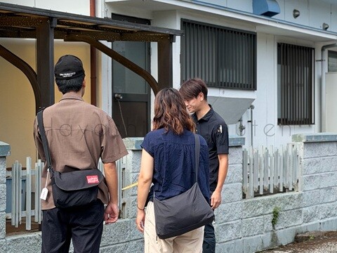 建築予定地でお打合せ・・・