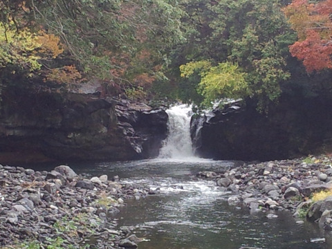 フリー素材 紅葉 川