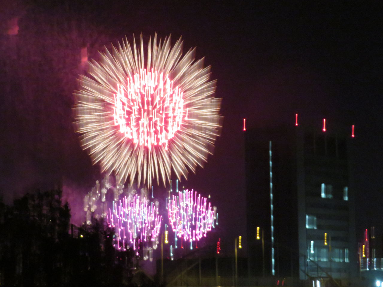 多摩川大橋付近の大田区花火大会18年8月15日 暮らしのノートito