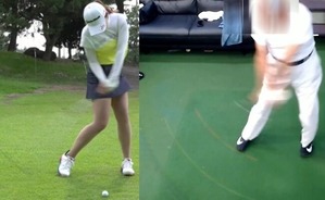 ヘッドを振る vs ヘッドを振らない - frame at 1m8s