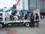 バイクを積んで。。。