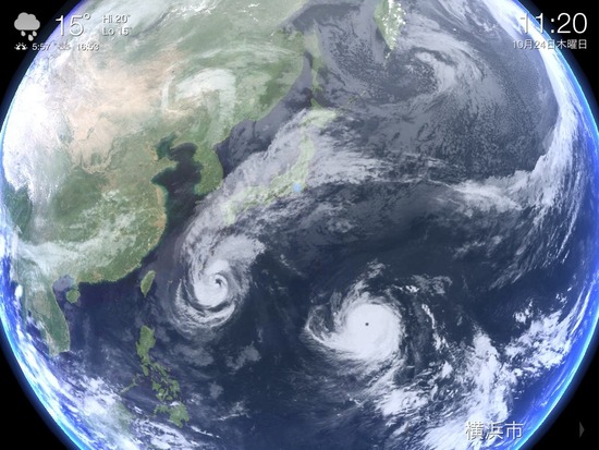 台風27,28号の行方