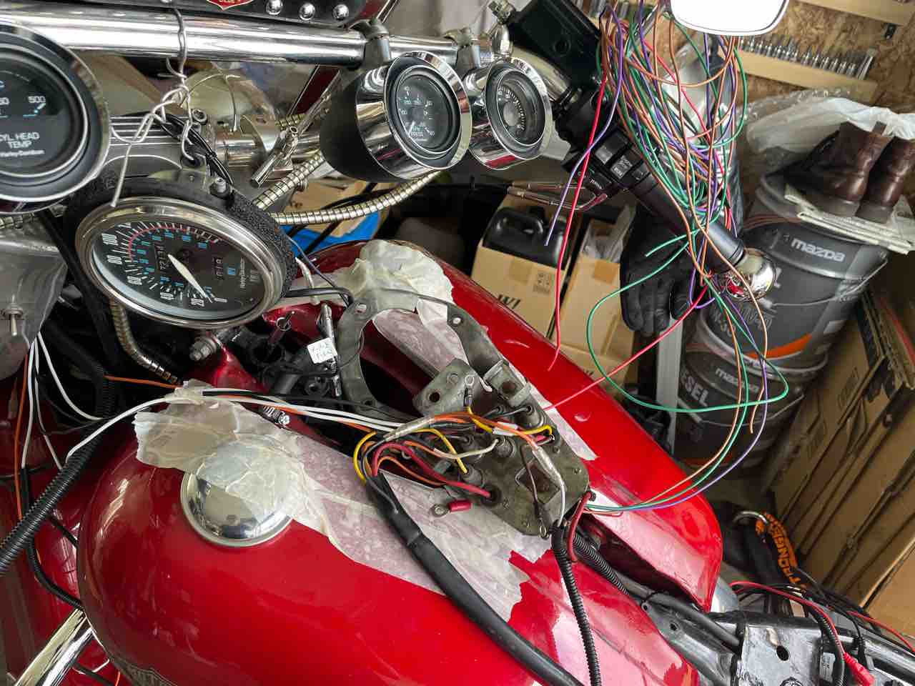 ハーレー SWメーター CYL HEAD TEMP ビンテージ エボ ショベル ハーレー SWメーター CYL HEAD TEMP ビンテージ エボ ショベル