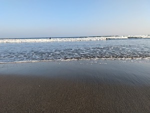 今日は大洗の海・波は穏やかです。