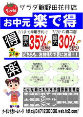 サラダ館のお中元キャンペーンのチラシ詳細画像