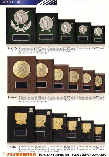 野田市のトロフィー・縦・メダル専門店