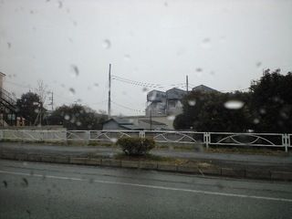 雪が降る野田市の風景