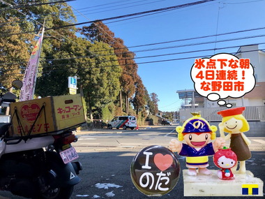 4連続氷点下な野田市観光スポット