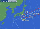 台風23号が