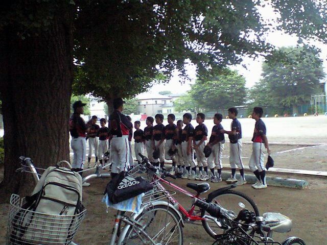 上町少年野球部の練習風景