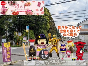 野田市｜4月15日の天気と野田ゆるキャラ