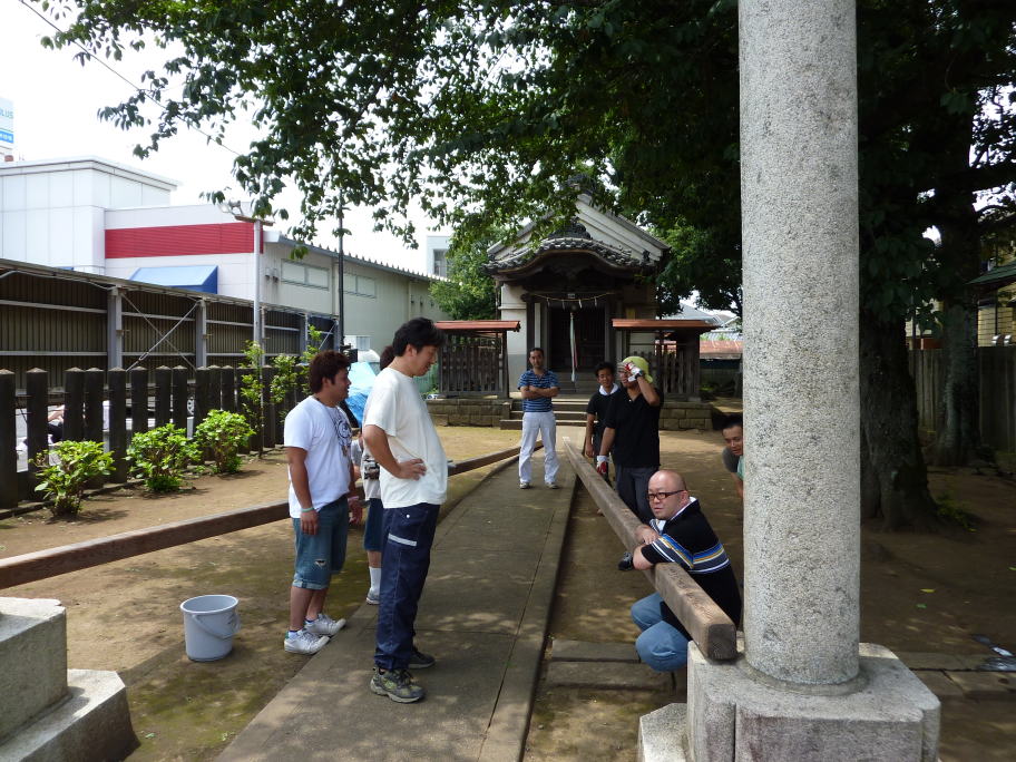 野田市下町|お神輿準備