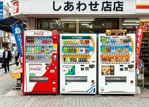 コーラ、伊藤園、ダイドーの飲料自動販売機