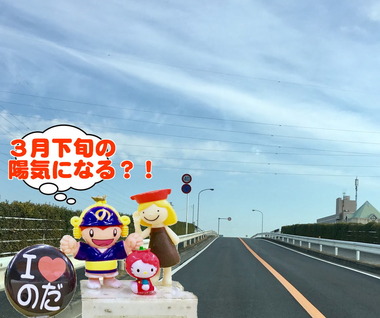 3月下旬の陽気な野田市