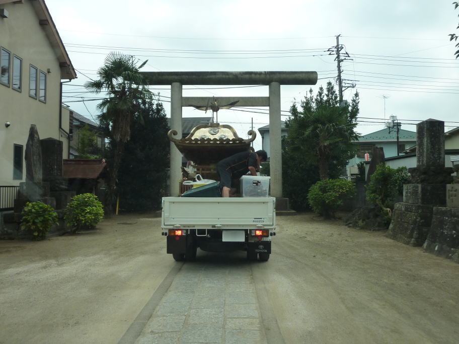 野田市上花輪|お神輿準備